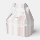 Elegante White Lace Floral Gevor Box Geschenkschachtel (Rückseite)