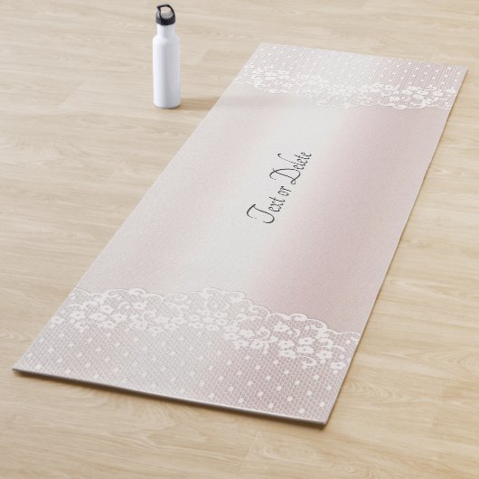 Elegante White Lace Floral Yoga Mat Yogamatte (Beispiel)