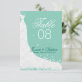 Elegante White Lace Wedding Dress Tischnummer (Stehend Vorderseite)