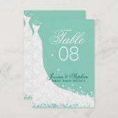 Elegante White Lace Wedding Dress Tischnummer (Vorne/Hinten)