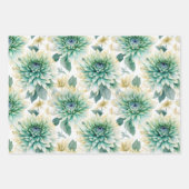 Elegante White Liebe Aqua Mint Wedding Geschenkpapier Set (Vorderseite 3)