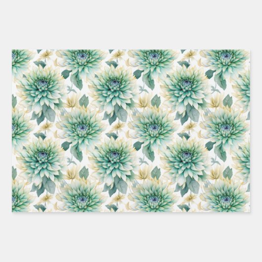 Elegante White Liebe Aqua Mint Wedding Geschenkpapier Set (Vorderseite)