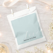 Elegante White Liebe Aqua Mint Wedding Geschenktütchen (Ausgeschnitten)