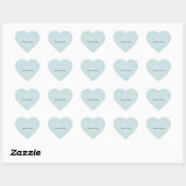 Elegante White Liebe Aqua Mint Wedding Herz-Aufkleber (Blatt)