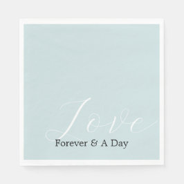 Elegante White Liebe Aqua Mint Wedding Serviette