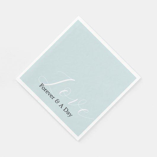 Elegante White Liebe Aqua Mint Wedding Serviette (Ecke)