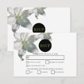Elegante White Lilies Wedding RSVP Cards Karte (Vorne/Hinten)