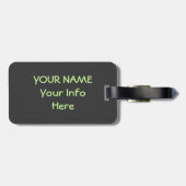 Elegante White Lily Gepäckmarke Gepäckanhänger (Rückseite horizontal)