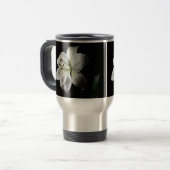 Elegante White Lily Travel Mug Reisebecher (Vorderseite Links)