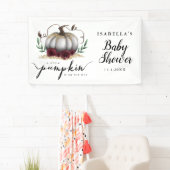 Elegante White Little Pumpkin Baby Dusche Banner (Insitu)