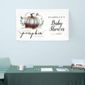 Elegante White Little Pumpkin Baby Dusche Banner (Messeveranstaltung)