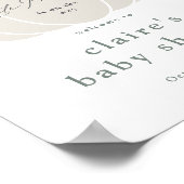 Elegante White Little Pumpkin Fall Baby Dusche Poster (Ecke)