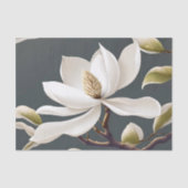 Elegante White Magnolia Blume Seidenpapier (Vorderseite)