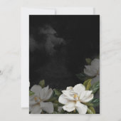 Elegante White Magnolia Bridal Dusche Einladung (Rückseite)