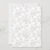 Elegante White Magnolia Einladung zur Hochzeit (Rückseite)
