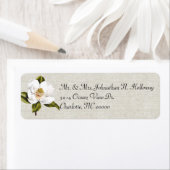 Elegante White Magnolia & Linen Rückkehr (Insitu)