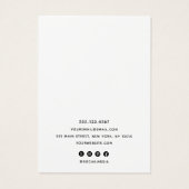 Elegante White Marble Earring Display Card (Rückseite)