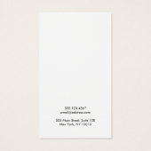 Elegante White Marble Earring Display Card (Rückseite)