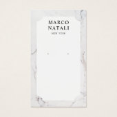 Elegante White Marble Earring Display Card (Vorderseite)