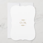 Elegante White Masquerade Hochzeit Einladung (Rückseite)