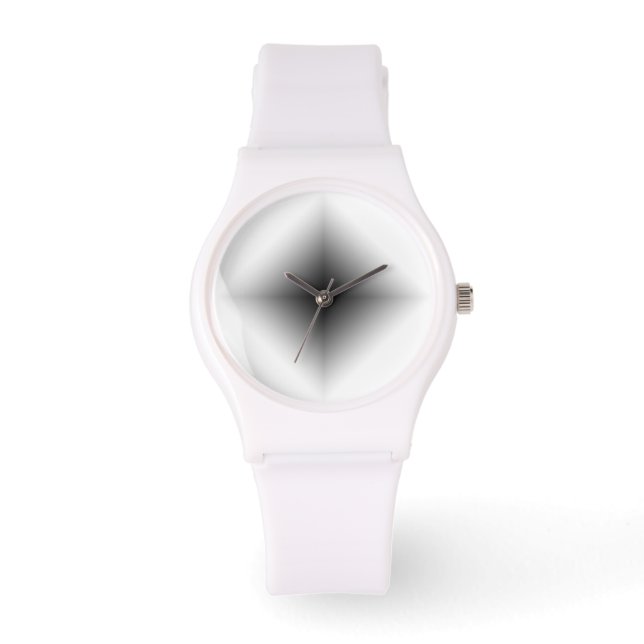 Elegante White Minimalistisch Watch - Moderne Unis Armbanduhr (Vorderseite)