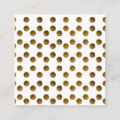 Elegante White Modern Art Square Business Card Quadratische Visitenkarte (Rückseite)