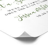 Elegante White Orchid Boho Hochzeitsfeier Poster (Ecke)