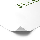 Elegante White Orchid ENGAGEMENT PARTY Begrüßungsz Poster (Ecke)