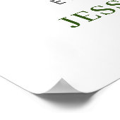 Elegante White Orchid ENGAGEMENT PARTY Begrüßungsz Poster (Ecke)