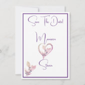 Elegante White Orchid Save the Date Wedding Card Einladung (Rückseite)