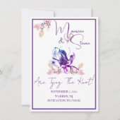 Elegante White Orchid Save the Date Wedding Card Einladung (Vorderseite)