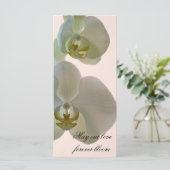 Elegante White Orchid Wedding Programm (Stehend Vorderseite)