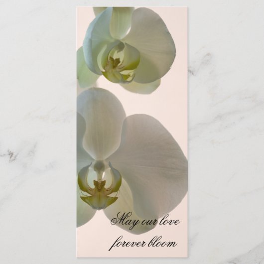 Elegante White Orchid Wedding Programm (Vorderseite)