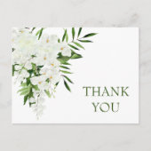 Elegante White Orchids Bohemisch Hochzeit Vielen D Postkarte (Vorderseite)