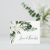 Elegante White Orchids Bohemisch Hochzeit Vielen D Postkarte (Stehend Vorderseite)