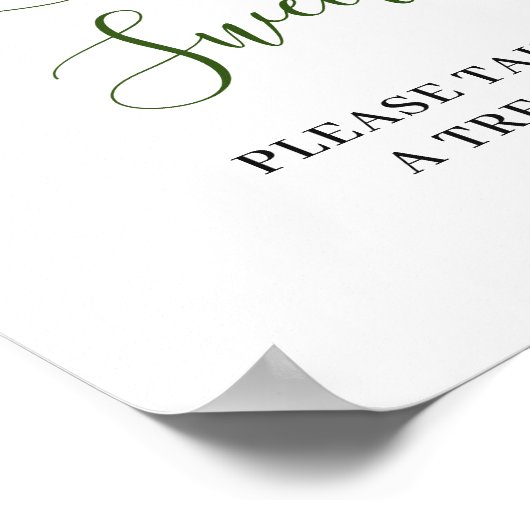 Elegante White Orchids Liebe ist Sweet Wedding Sig Poster (Ecke)