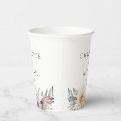 Elegante, White & Pastel Boho Hochzeit Pappbecher (Rechts)