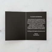 Elegante White Peonies 25. Hochzeitstag Karte (Innenseite)