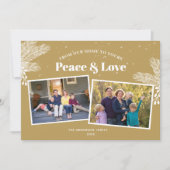 Elegante White Pine on Gold 2 Fotos Weihnachten (Vorderseite)