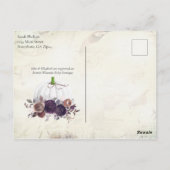 Elegante White Pumpkin Couples Baby Dusche Postkarte (Rückseite)