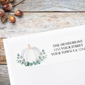 Elegante White Pumpkin-Rücksendeadresse