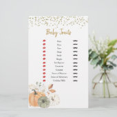 Elegante White Pumpkin Shower Baby Tracks Games (Stehend Vorderseite)