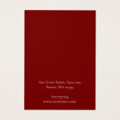 Elegante White Red Minimal Earring Display Card (Rückseite)