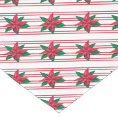 Elegante White Red Poinsettias Blume Weihnachten Kurzer Tischläufer (Ecke)