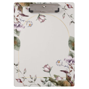 Elegante White Rose Clipboard, stilvoll & funktion Klemmbrett