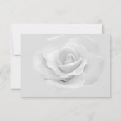 Elegante White Rose Custom Wedding Response Card RSVP Karte (Rückseite)