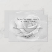 Elegante White Rose Custom Wedding Response Card RSVP Karte (Vorne/Hinten)