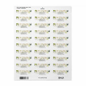 Elegante White Rose & Gold Moderne Schriftart-Adre (Vorne)