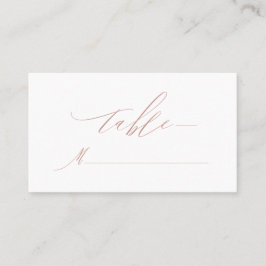 Elegante White Rose Gold Script Monogram Wedding Platzkarte