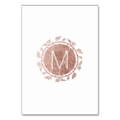 Elegante White Rose Gold Tischnummern (Rückseite)